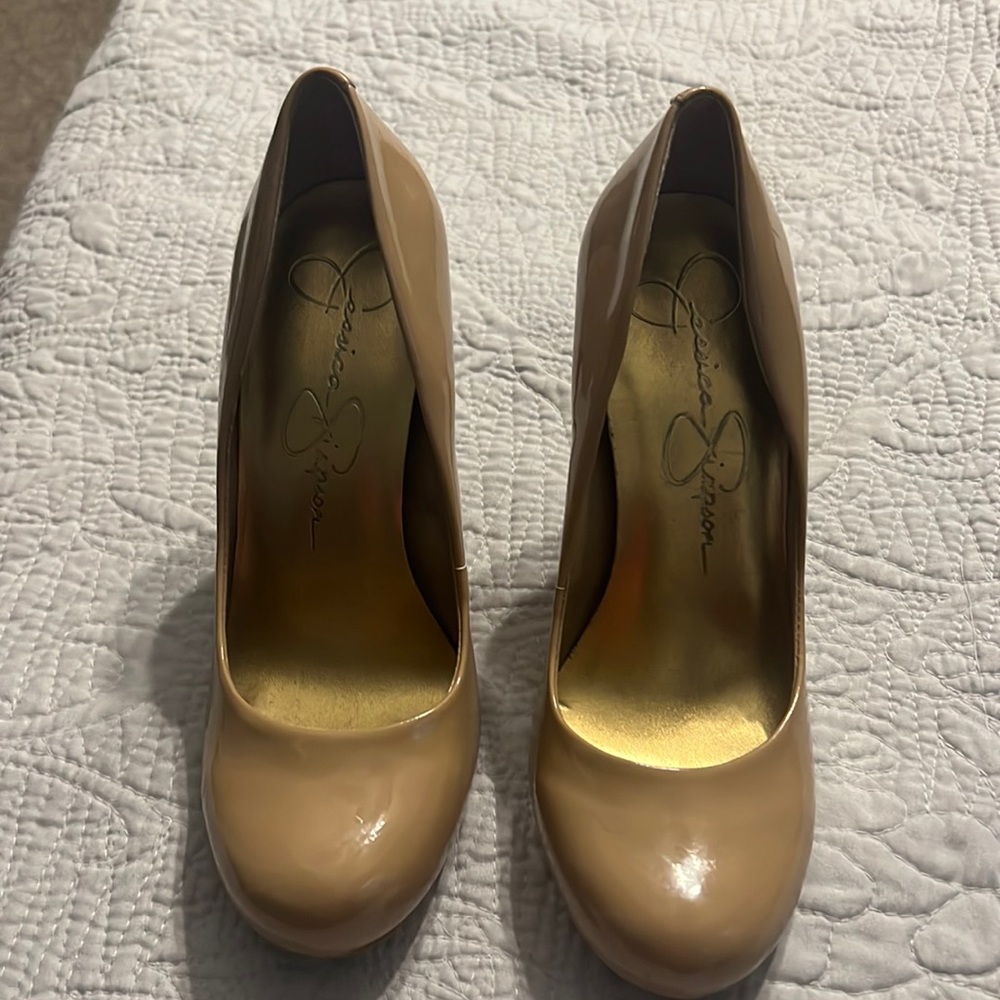 Tan Patent Leather Heels